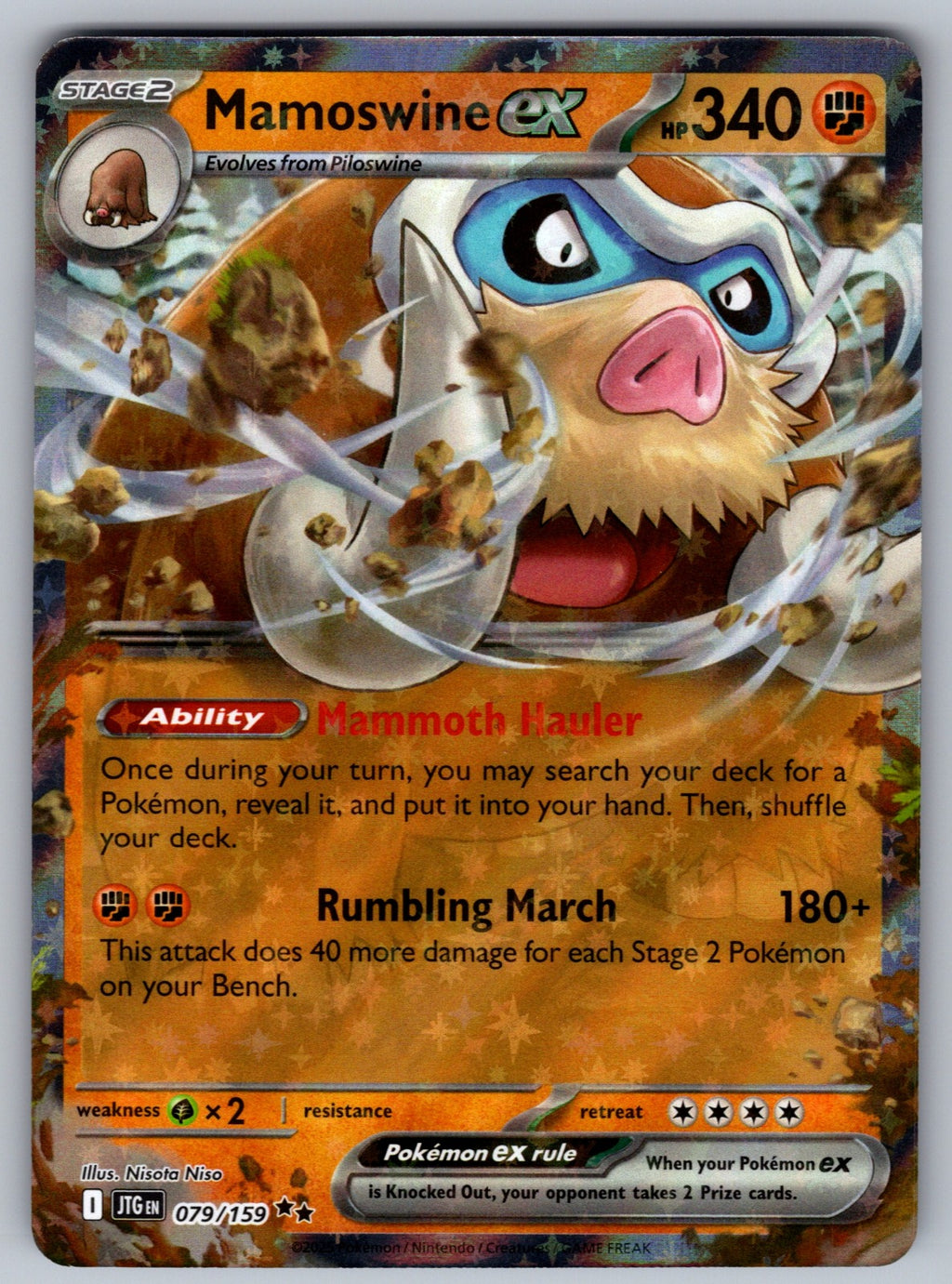 Mamoswine ex Holo Double Rare SV09: Journey Together 079/159 NM 2025