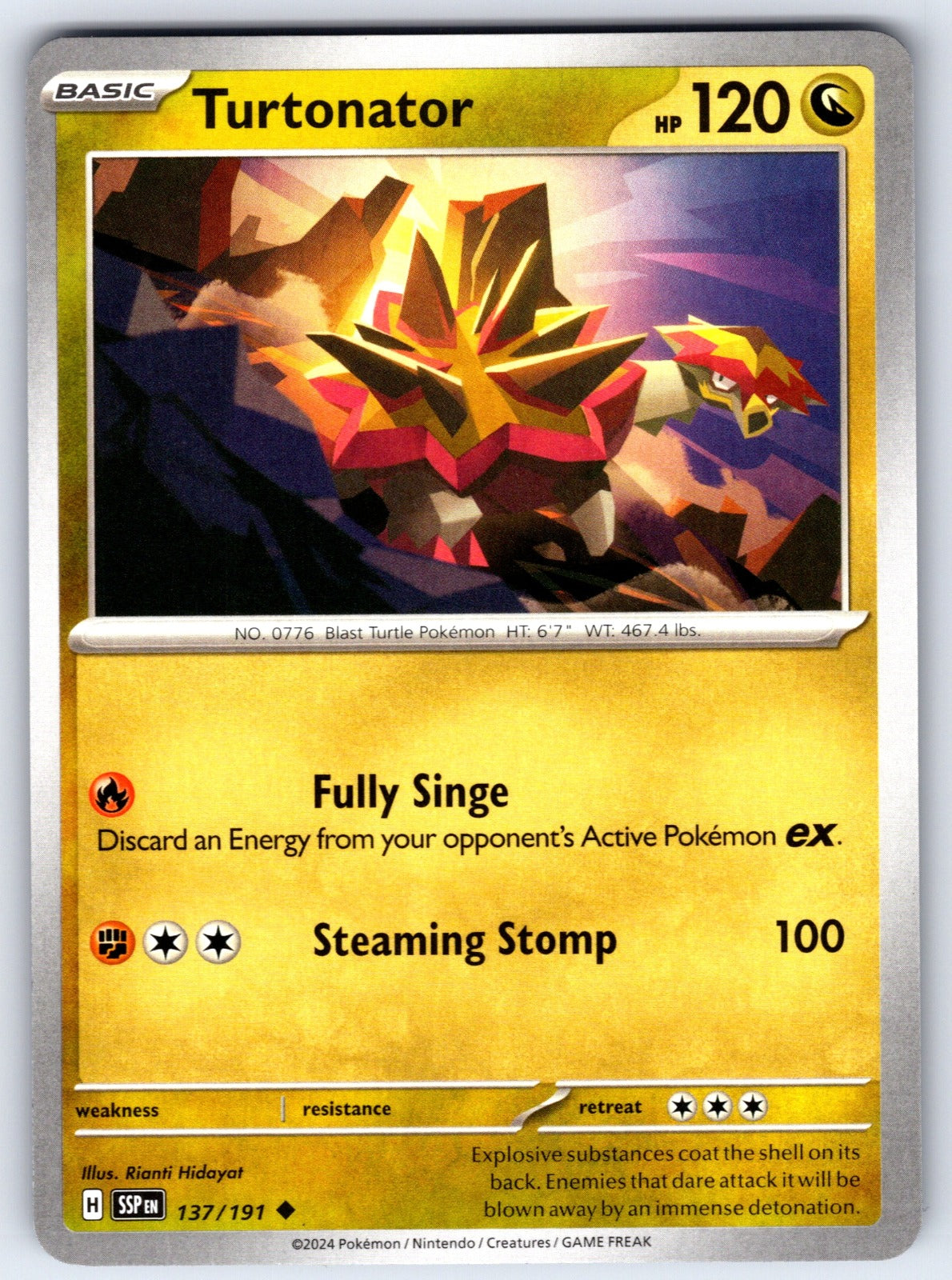 Turtonator Uncommon SV08: Surging Sparks 137/191 NM 2024