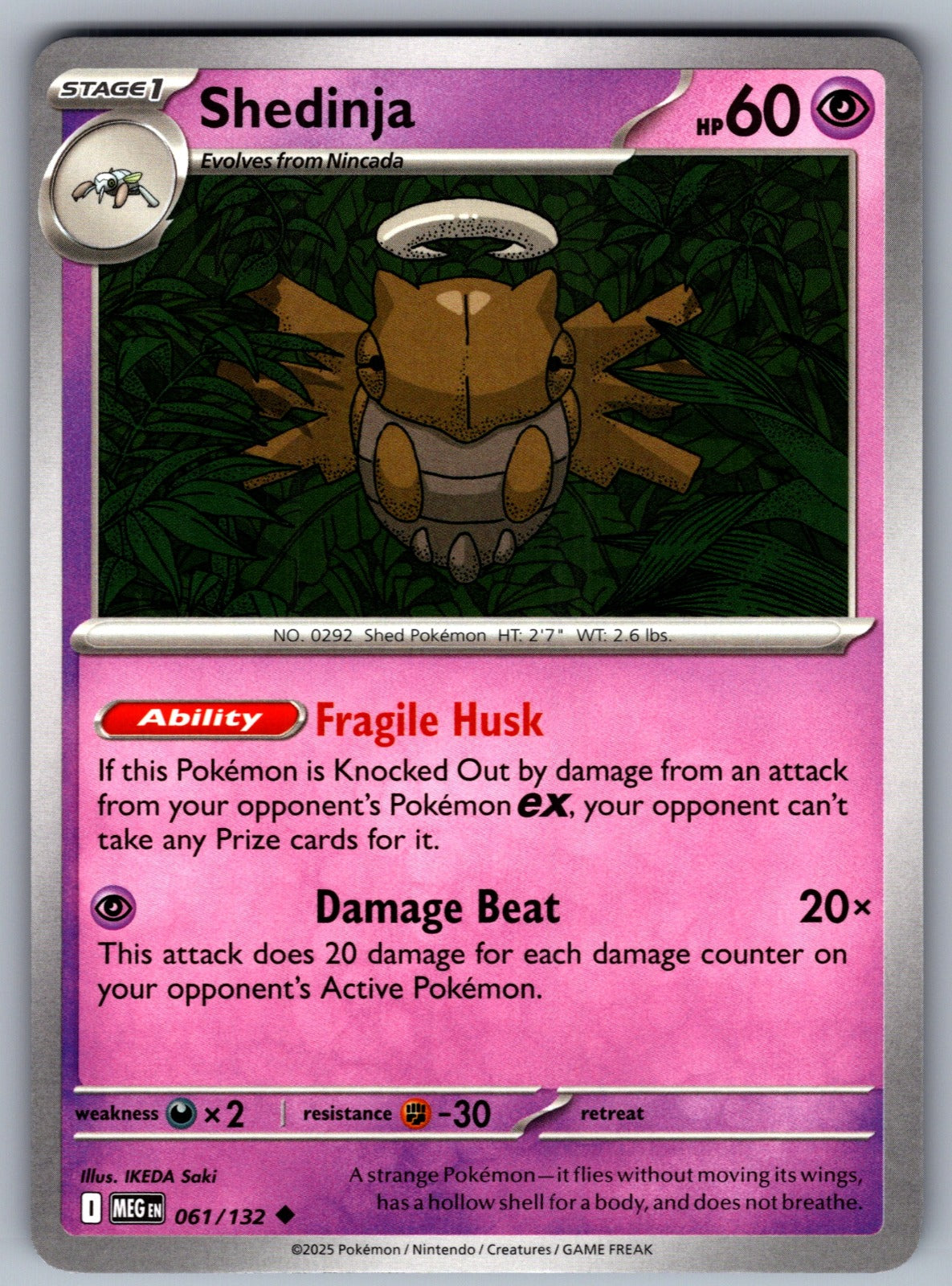 Shedinja Uncommon ME01: Mega Evolution 061/132 NM 2025
