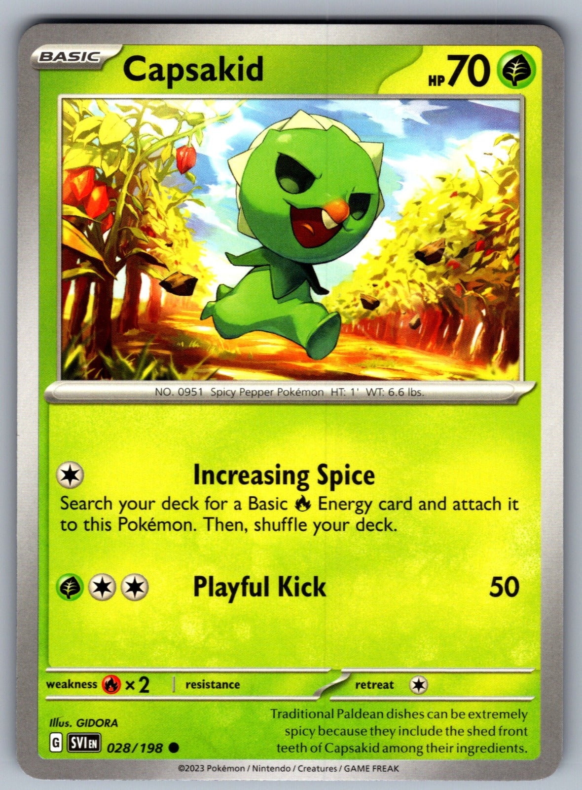 Capsakid Common SV01: Scarlet & Violet Base Set 028/198 NM 2023