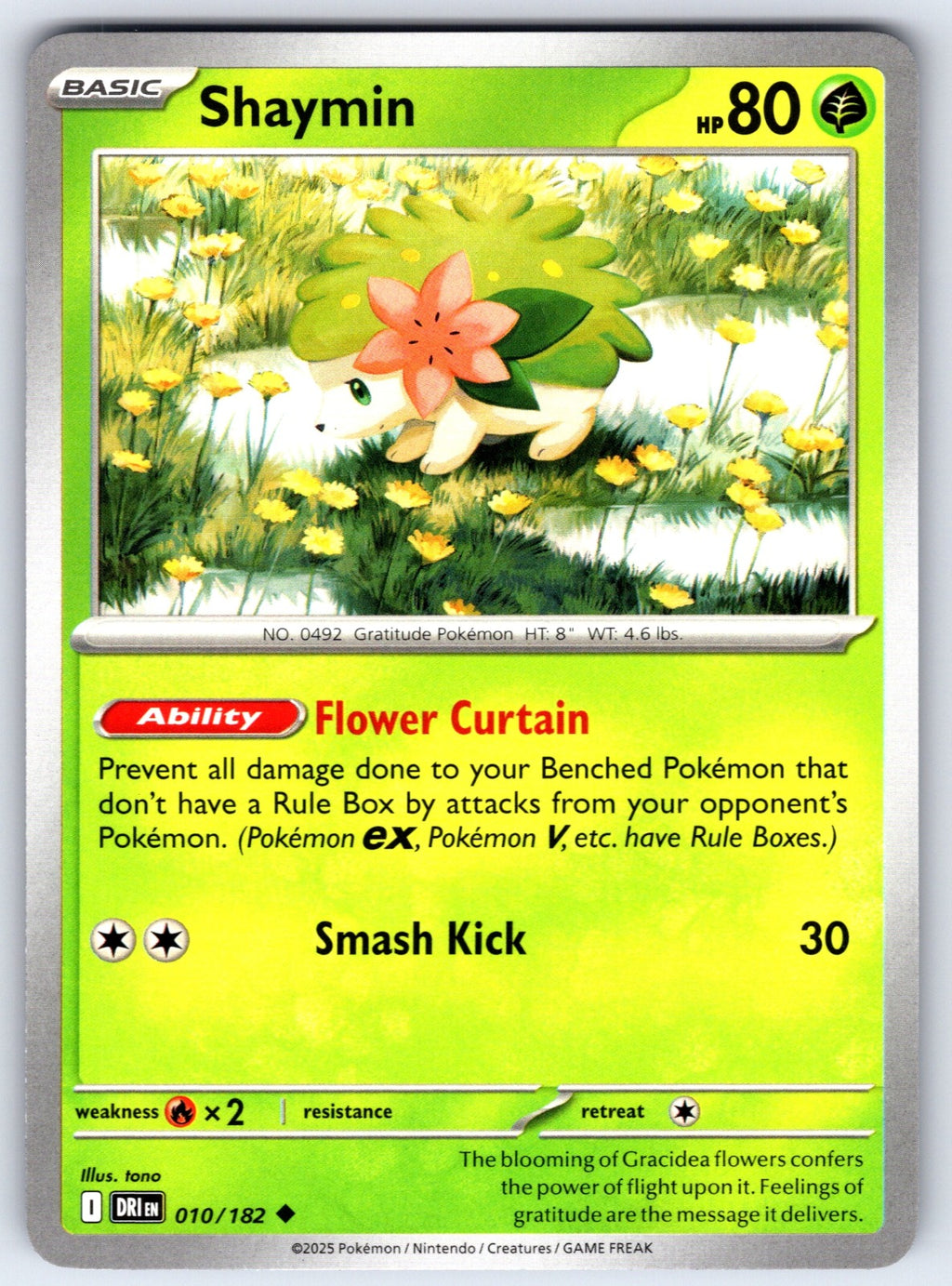 Shaymin Uncommon SV10: Destined Rivals 010/182 NM 2025