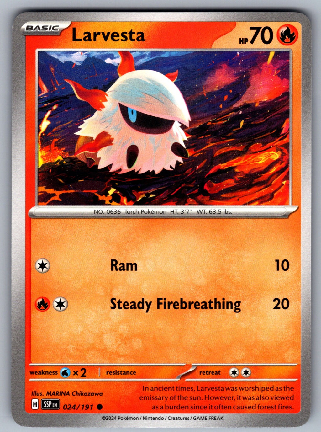 Larvesta Common SV08: Surging Sparks 024/191 NM 2024