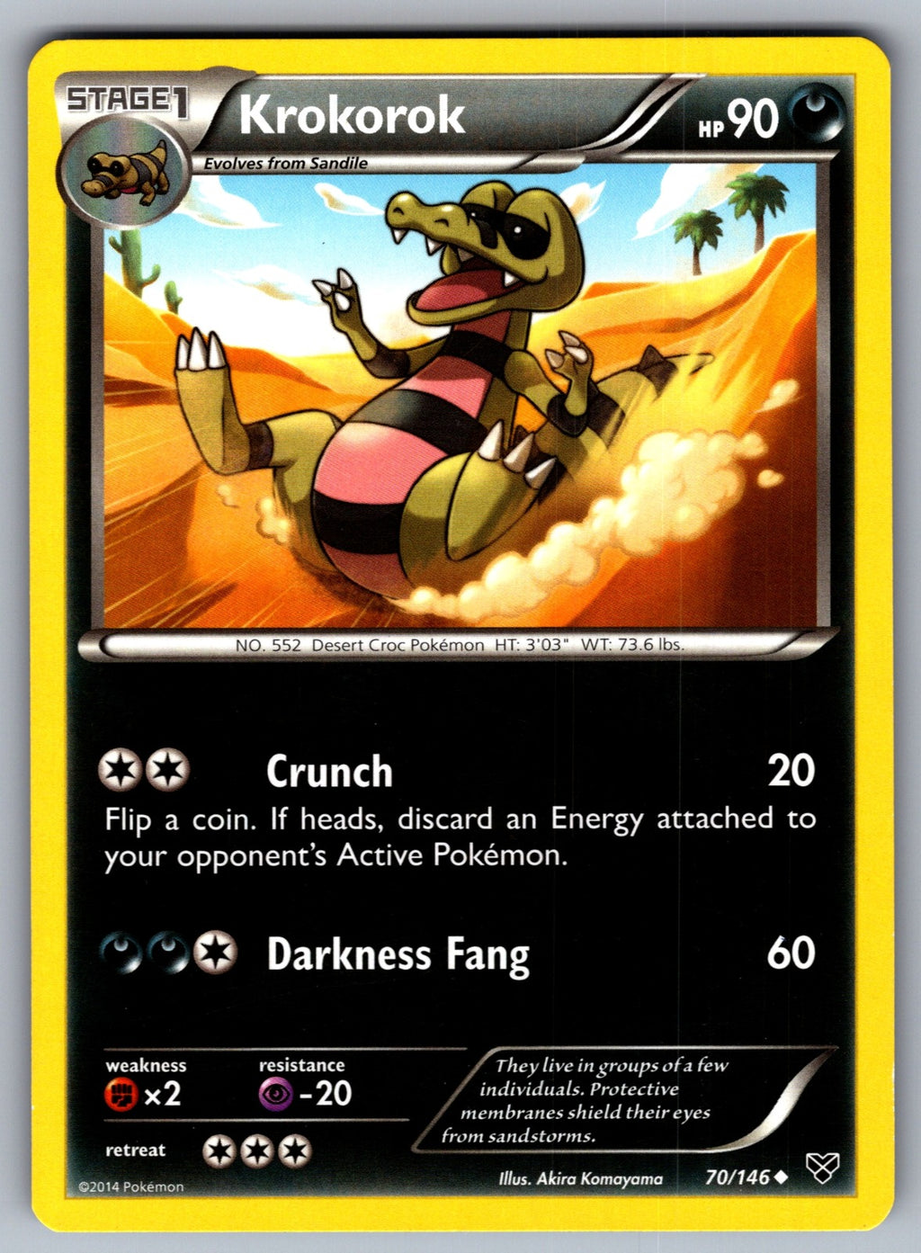 Krokorok Uncommon XY Base Set 70/146 LP 2014