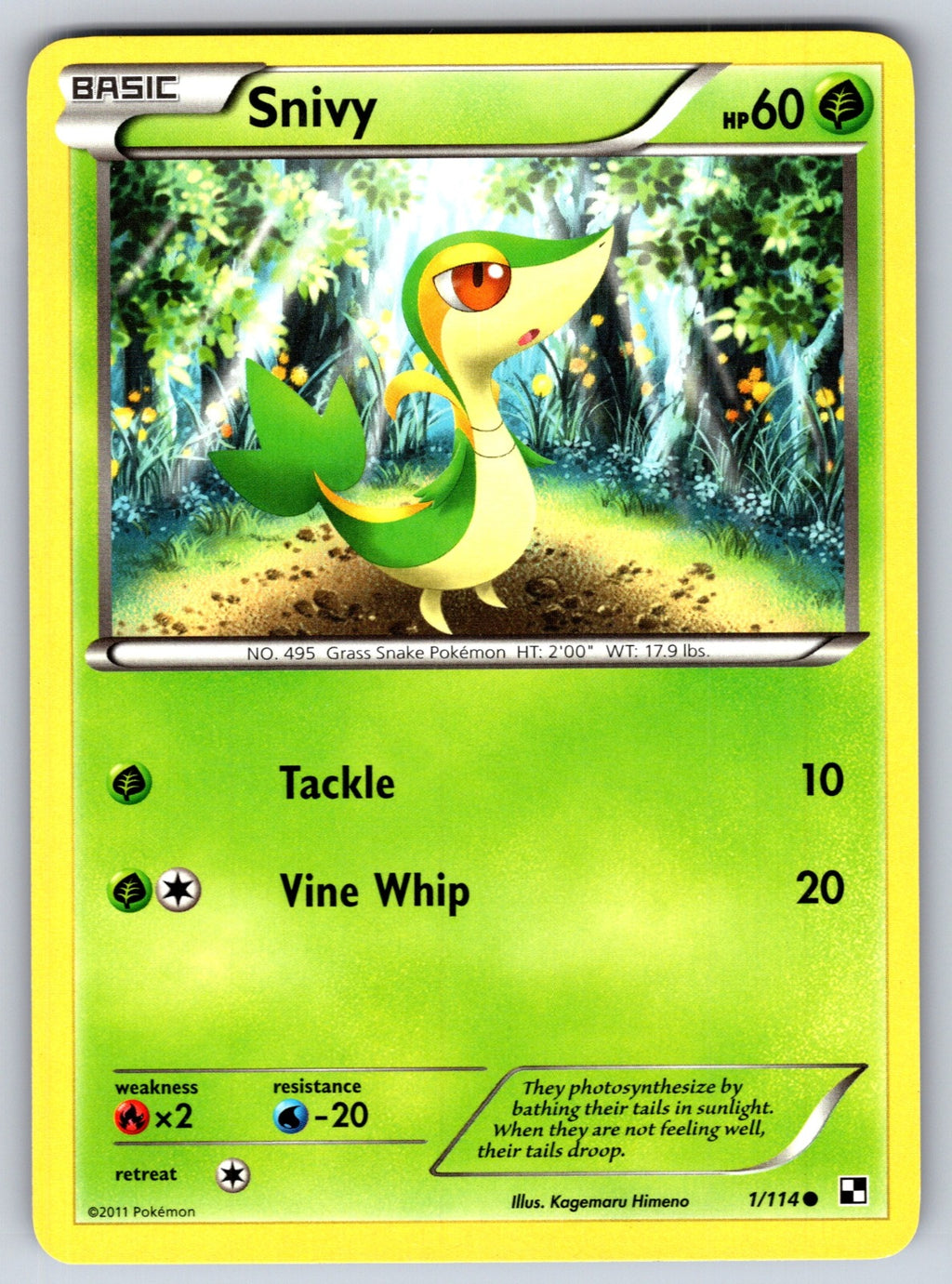 Snivy (2) Common Black and White 2/114 LP 2011