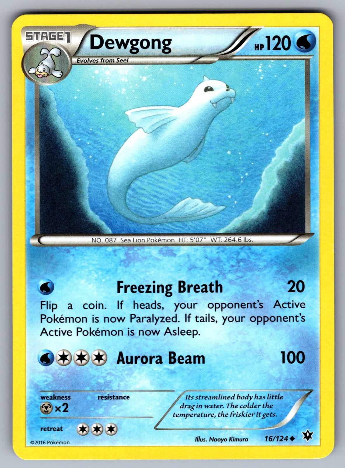 Dewgong Uncommon XY - Fates Collide 16/124 LP 2016