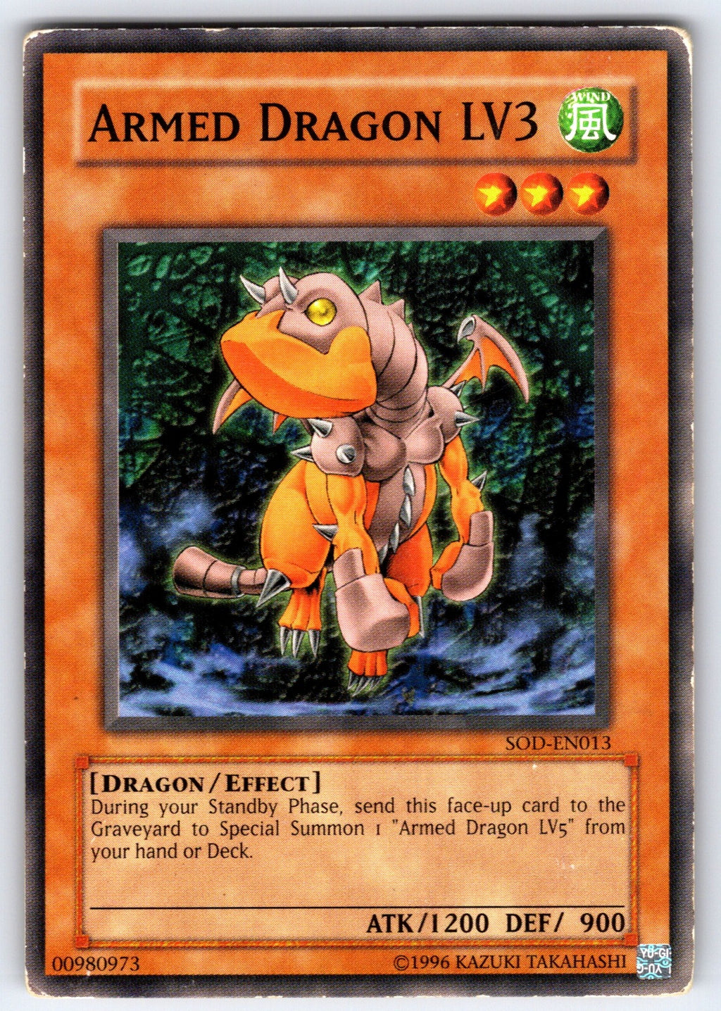Armed Dragon LV3 1st Edition Common Legendary Duelists: Ancient Millennium LED2-