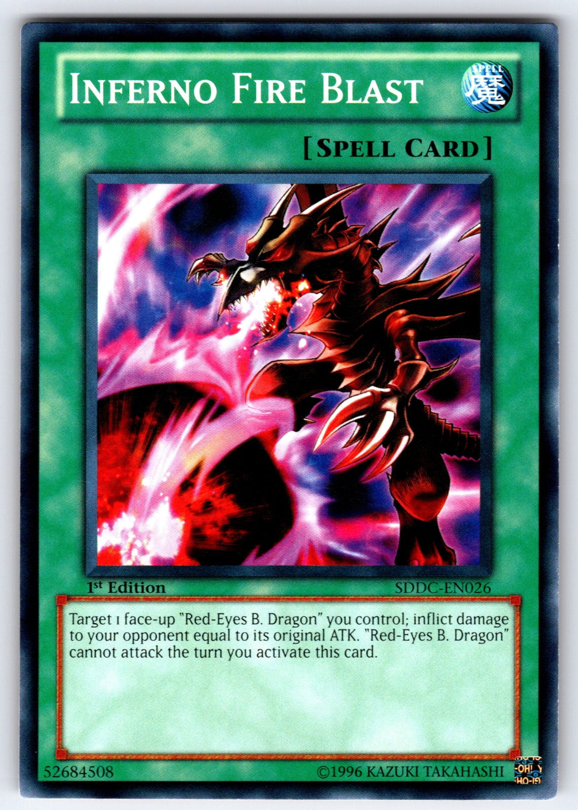 Inferno Fire Blast 1st Edition Common Legendary Duelists: Season 1 LDS1-EN016 LP