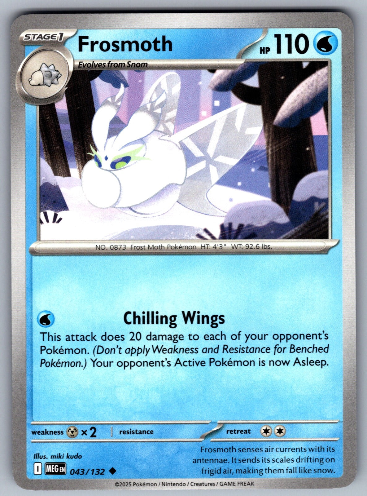 Frosmoth Uncommon ME01: Mega Evolution 043/132 NM 2025