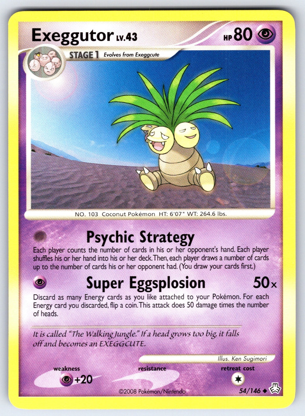 Exeggutor Uncommon Legends Awakened 54/146 LP 2008