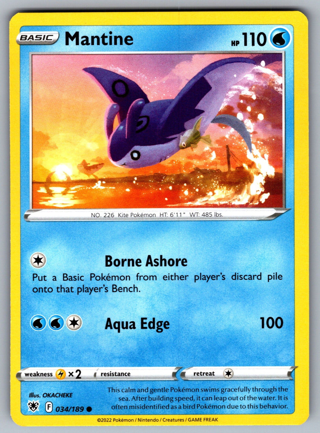 Mantine Common SWSH10: Astral Radiance 034/189 NM 2022