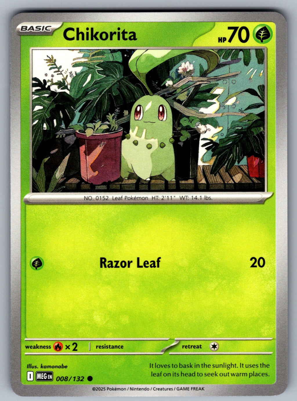 Chikorita Common ME01: Mega Evolution 008/132 NM 2025
