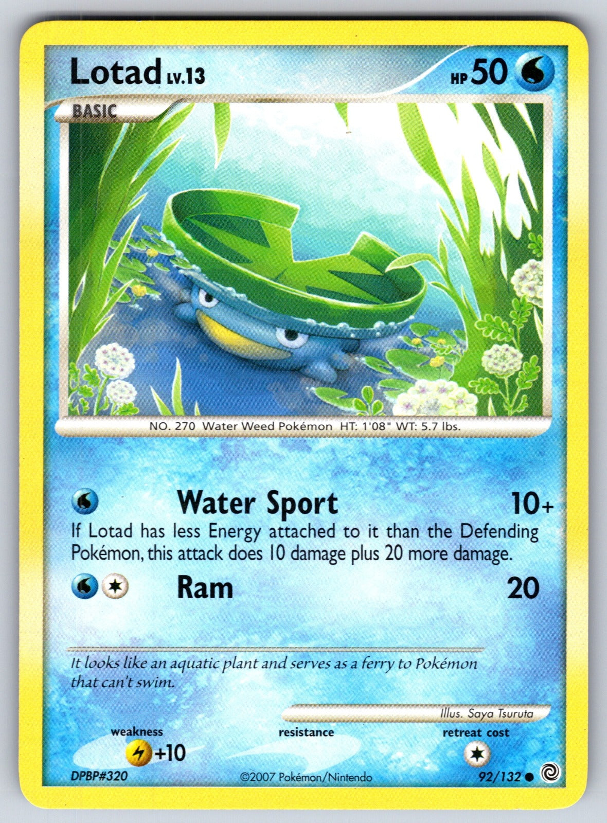 Lotad Common Secret Wonders 92/132 LP 2007