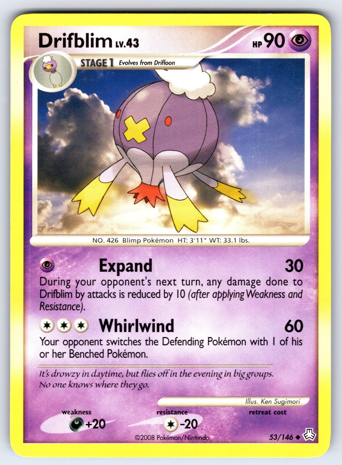 Drifblim Uncommon Legends Awakened 53/146 LP 2008
