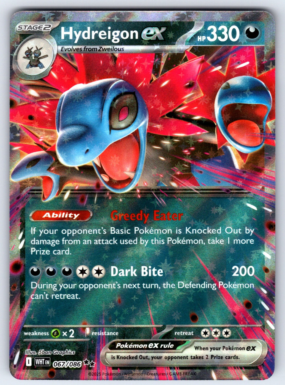 Hydreigon Holo Rare Dragon Majesty 33/70 NM 2018