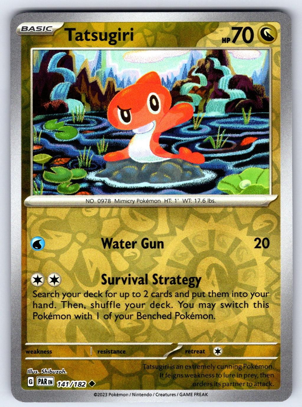 Tatsugiri Reverse Holo Uncommon SV04: Paradox Rift 141/182 NM 2023