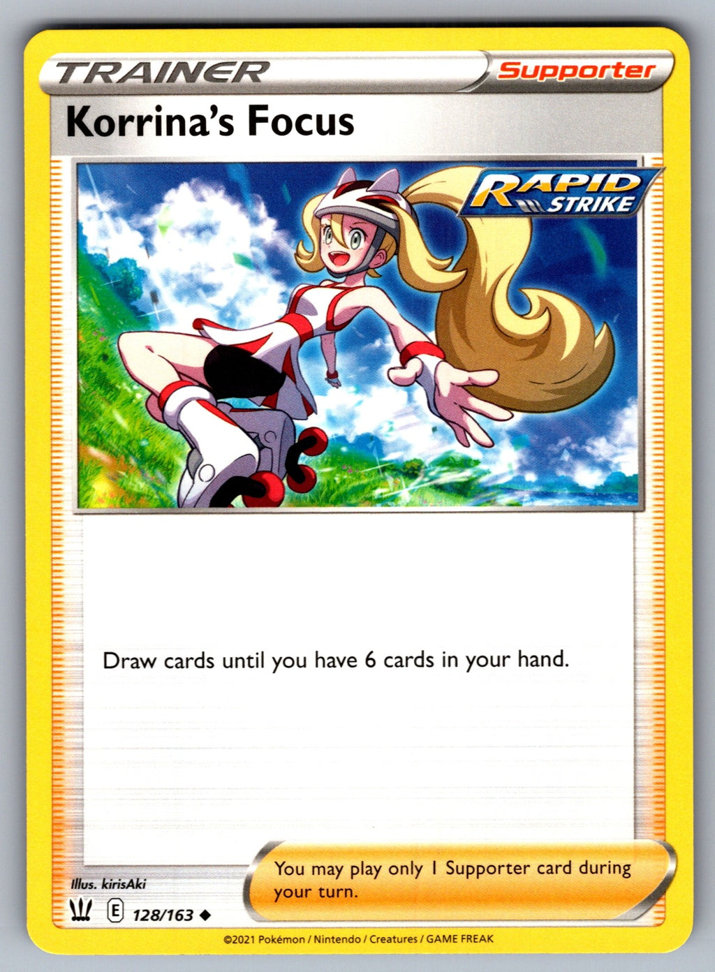 Korrina's Focus Uncommon SWSH05: Battle Styles 128/163 NM 2021