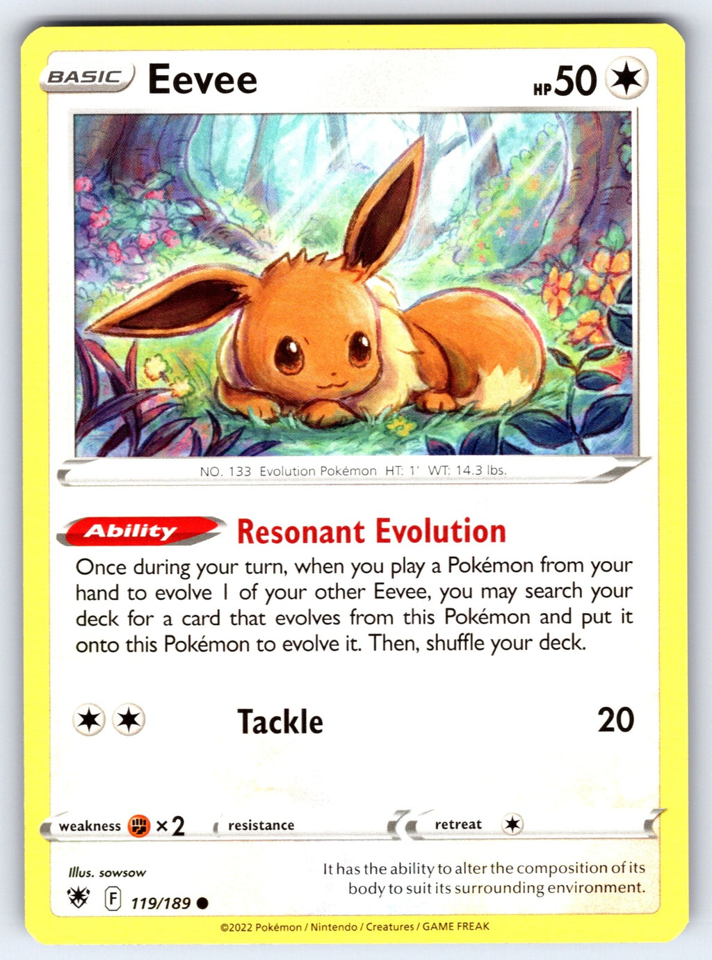 Eevee Common SWSH10: Astral Radiance 119/189 NM 2022