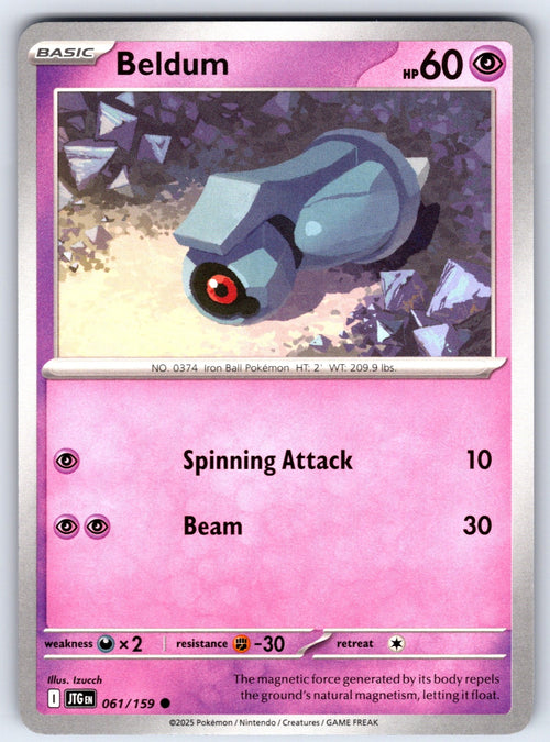 Beldum Reverse Holo Common SV09: Journey Together 061/159 NM 2025