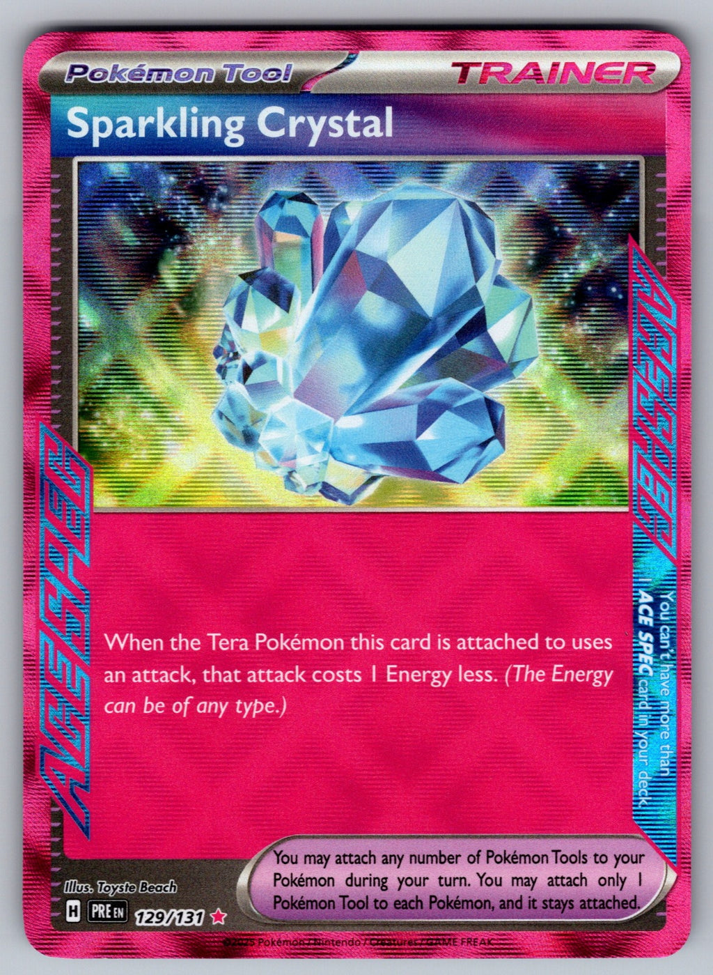 Sparkling Crystal Holo ACE SPEC Rare SV07: Stellar Crown 142/142 NM 2024