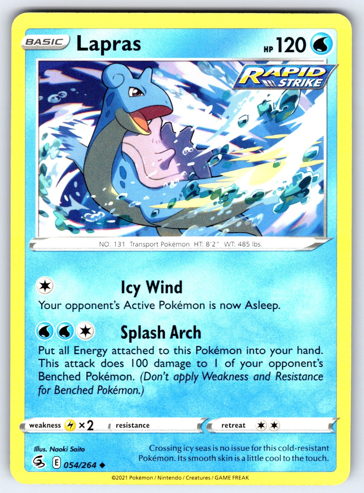 Lapras Uncommon SWSH08: Fusion Strike 054/264 NM 2021