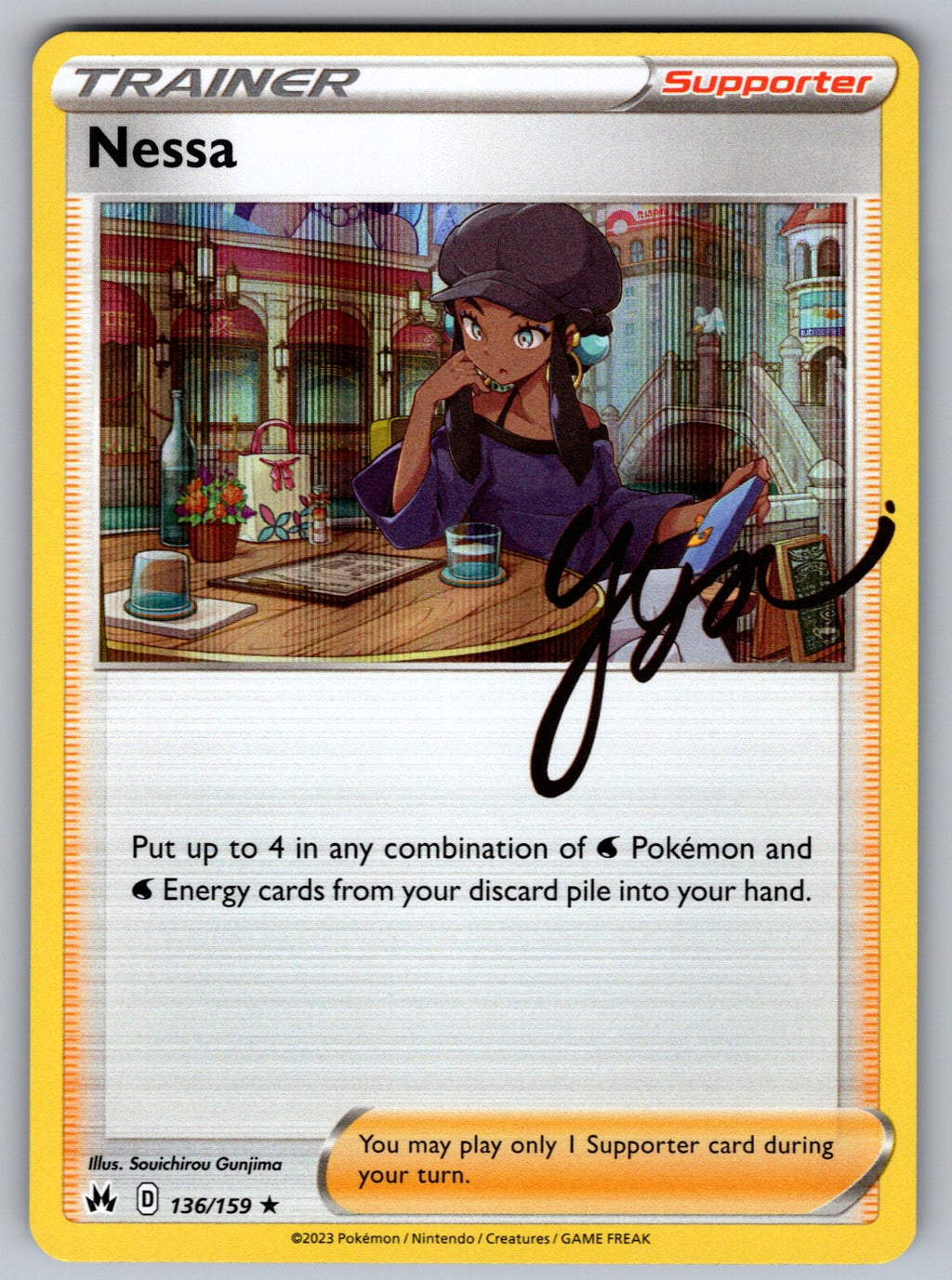 Nessa Holo Rare SWSH: Crown Zenith 136/159 NM 2023
