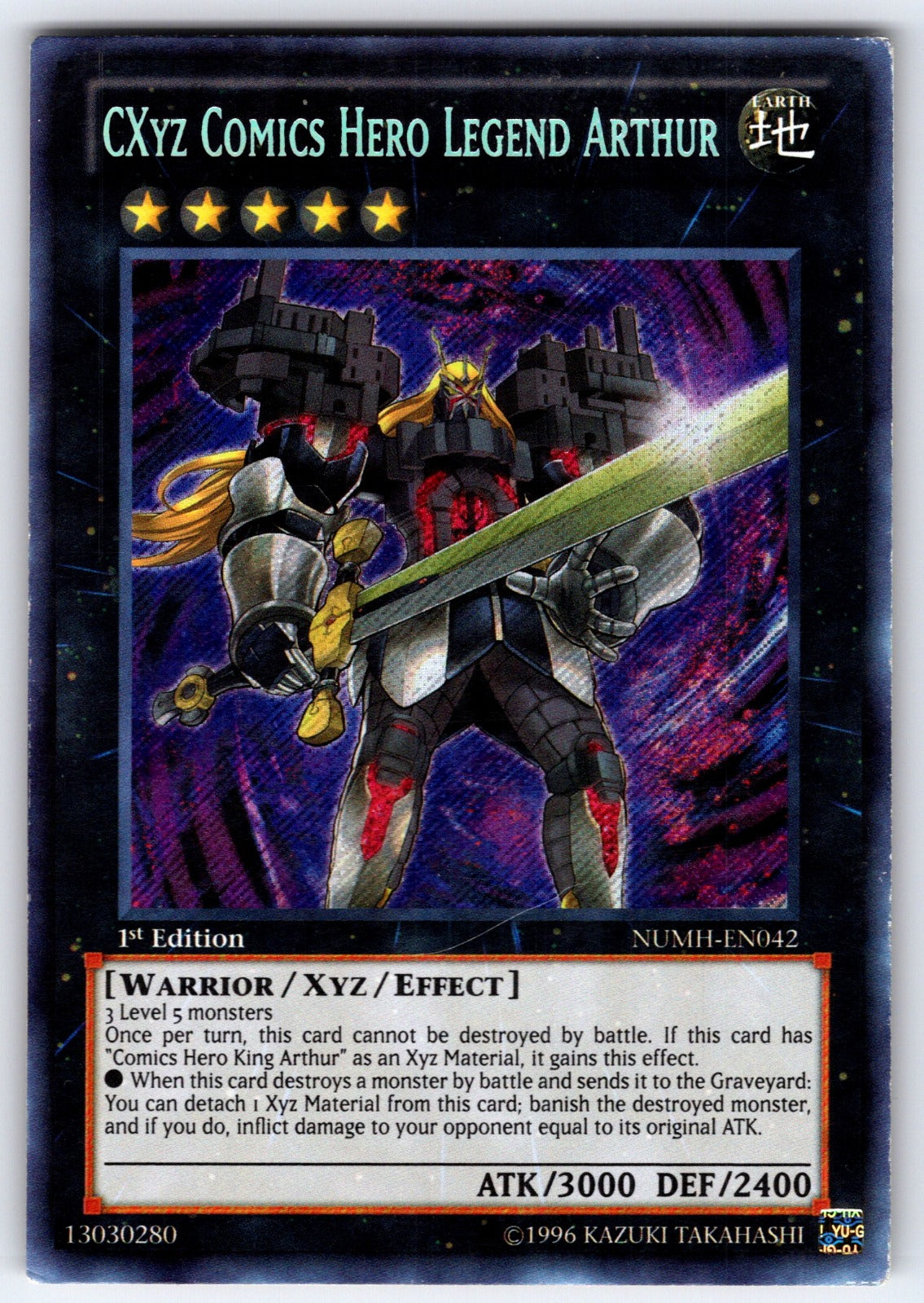 CXyz Comics Hero Legend Arthur Unlimited Secret Rare Number Hunters NUMH-EN042 N