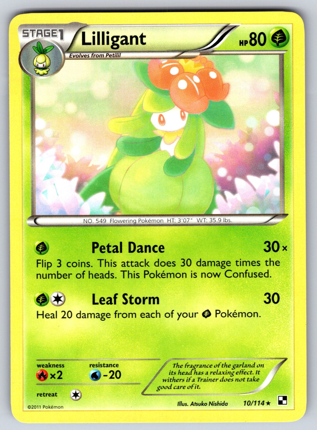 Lilligant Rare Black and White 10/114 LP 2011