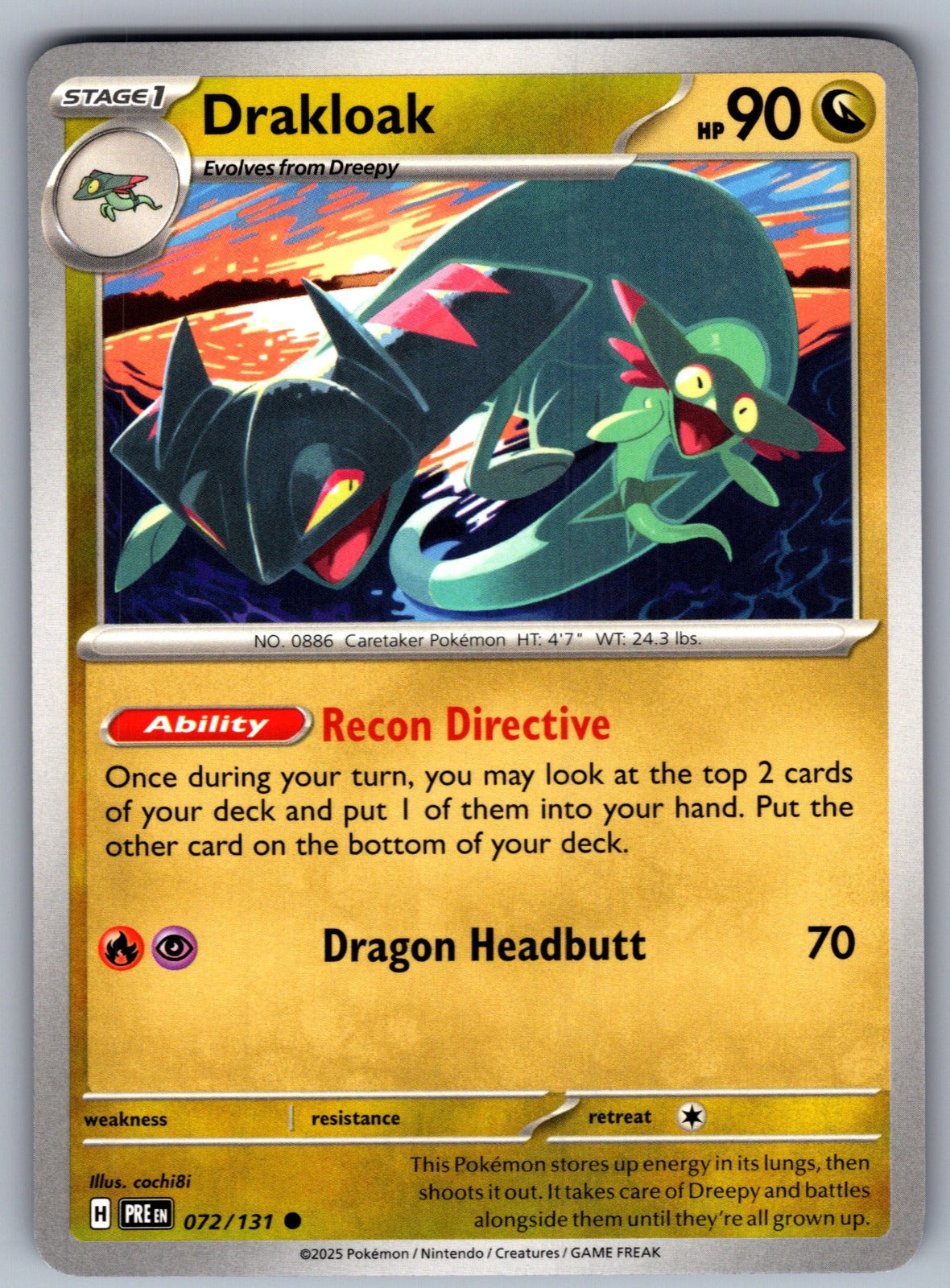 Drakloak Common SV: Prismatic Evolutions 072/131 NM 2025