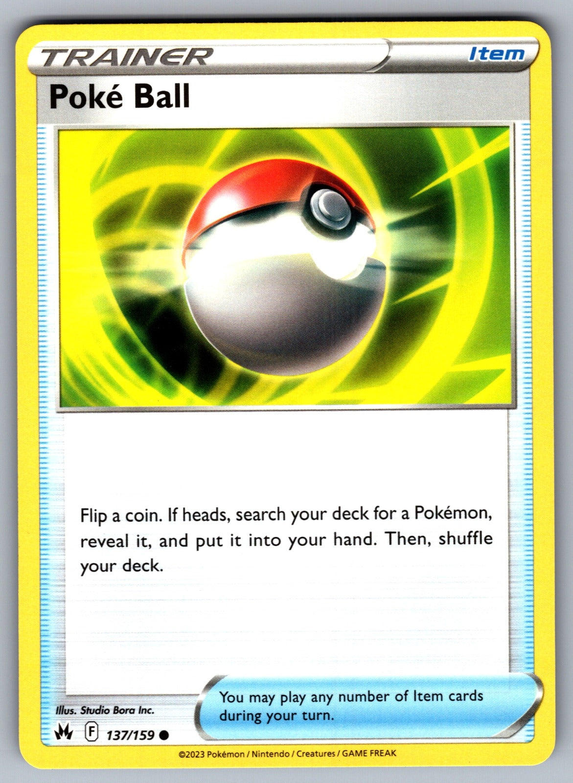 Poke Ball Common SWSH: Crown Zenith 137/159 NM 2023