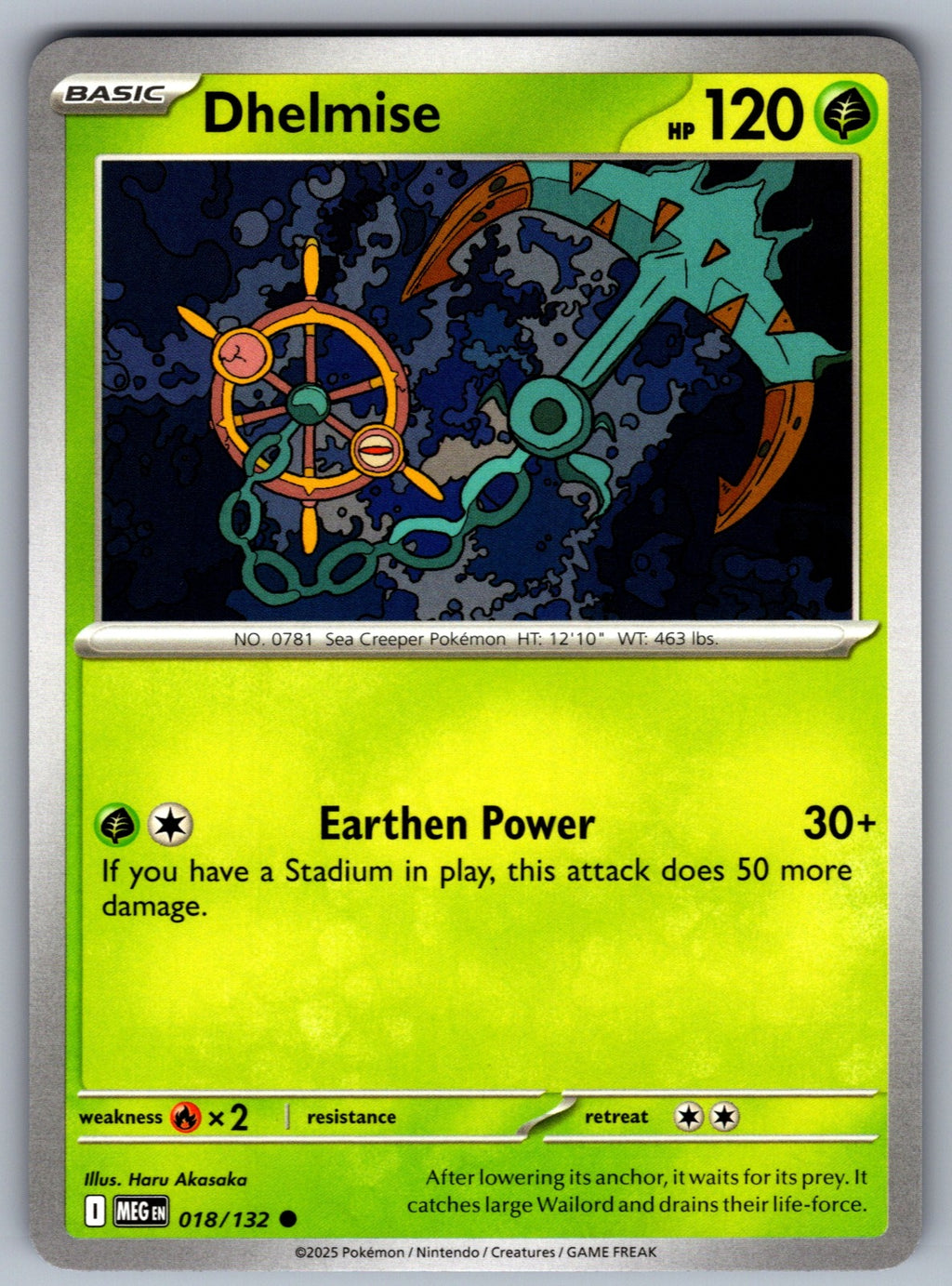Dhelmise Common ME01: Mega Evolution 018/132 NM 2025