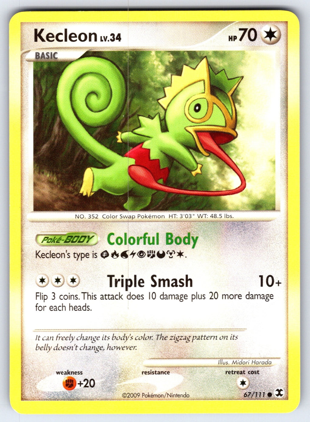 Kecleon Common Rising Rivals 67/111 LP 2009