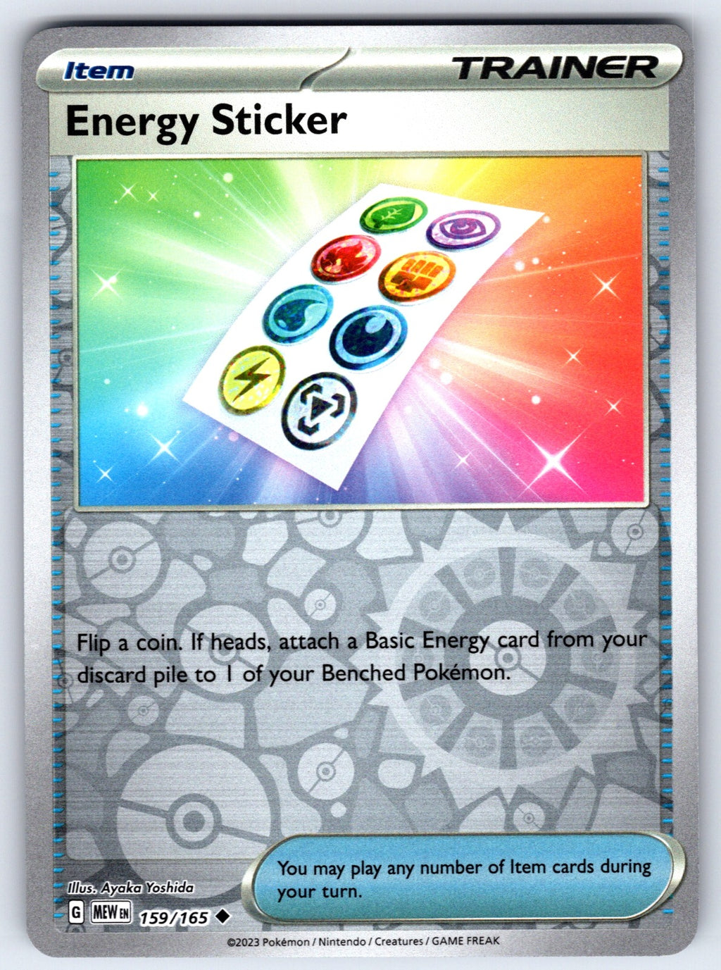 Energy Sticker Reverse Holo Uncommon SV: Scarlet & Violet 151 159/165 NM 2023