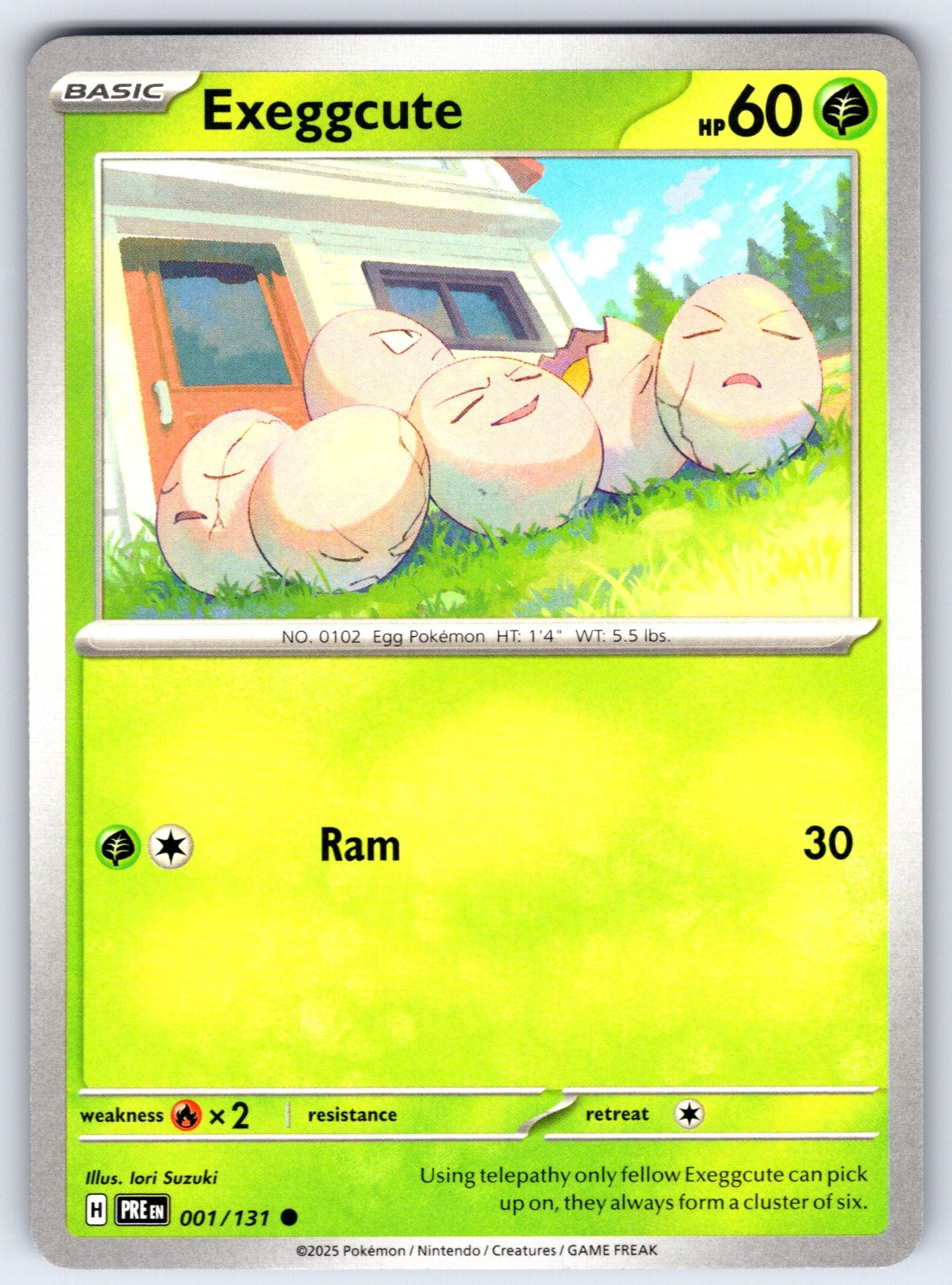 Exeggcute Common SV: Prismatic Evolutions 001/131 NM 2025
