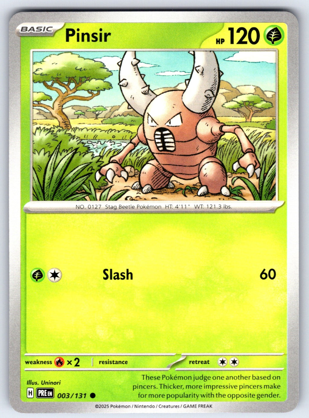 Pinsir Common SV: Prismatic Evolutions 003/131 NM 2025