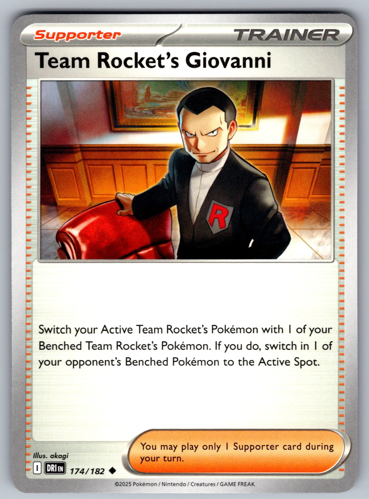 Team Rocket's Giovanni Uncommon SV10: Destined Rivals 174/182 NM 2025