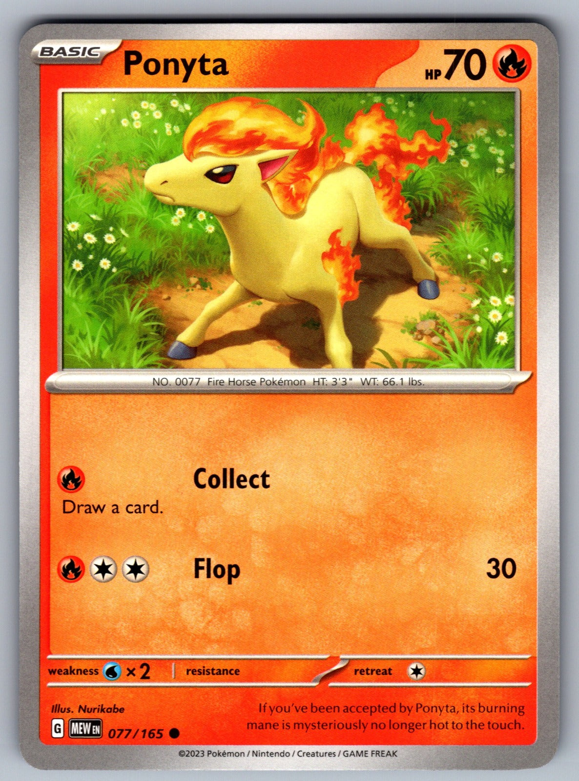 Ponyta Common SV: Scarlet & Violet 151 077/165 NM 2023