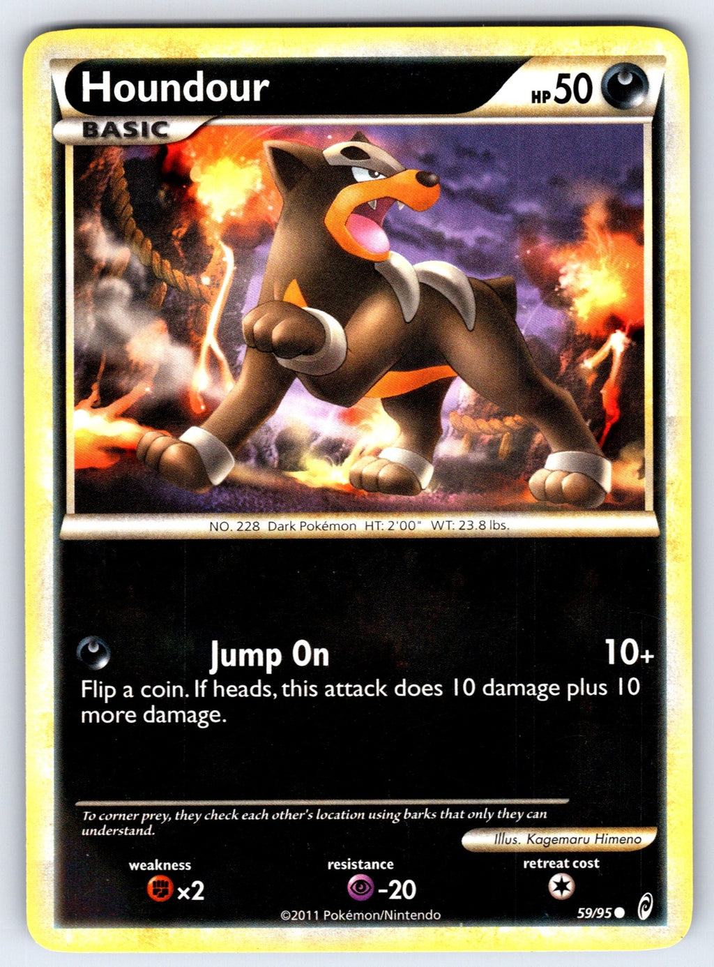 Houndour Common Call of Legends 59/95 LP 2011