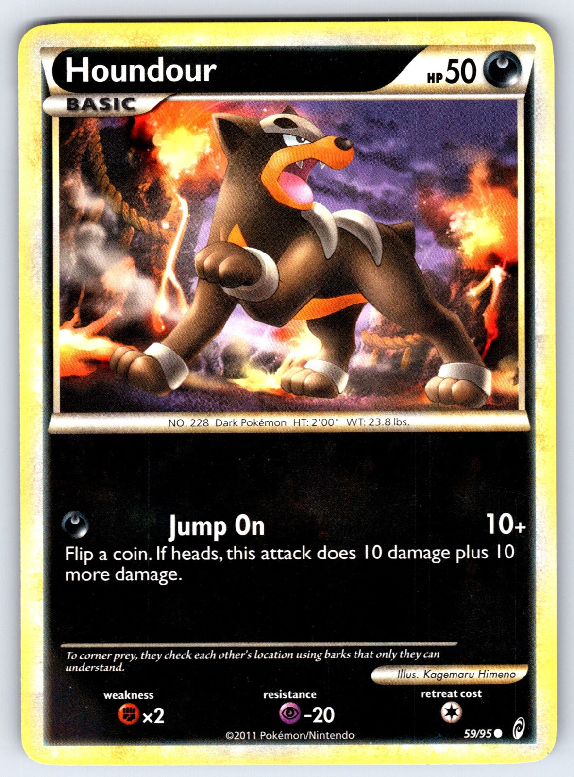 Houndour Common Call of Legends 59/95 LP 2011