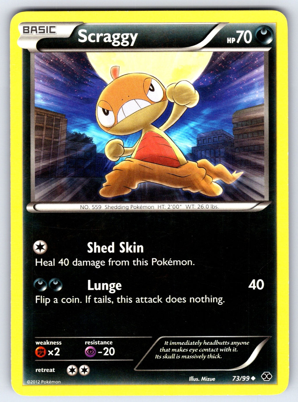 Scraggy Uncommon Next Destinies 73/99 LP 2012
