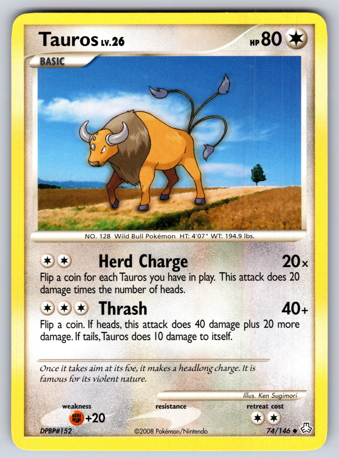 Tauros Uncommon Legends Awakened 74/146 LP 2008