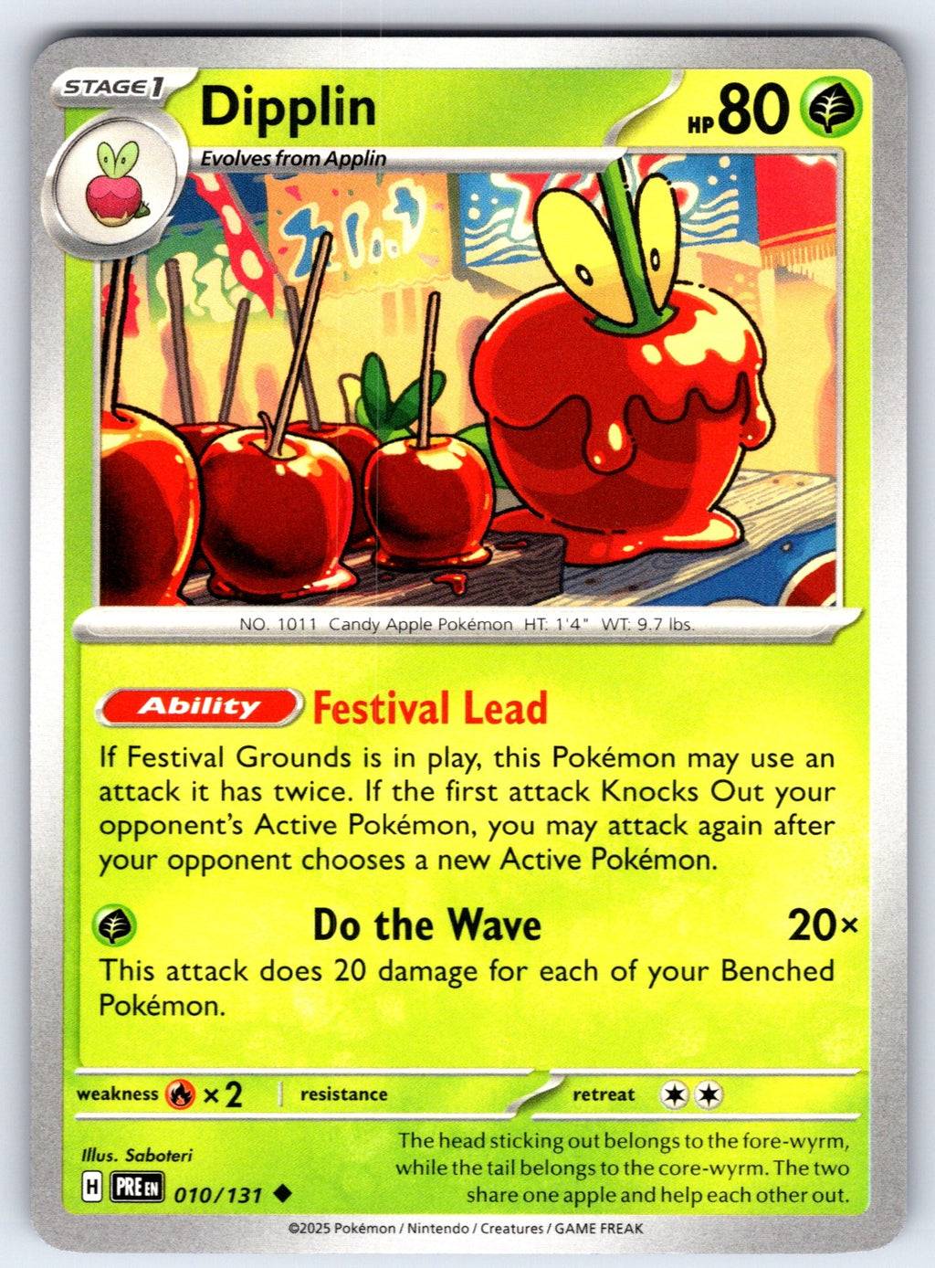 Dipplin Uncommon SV: Prismatic Evolutions 010/131 NM 2025