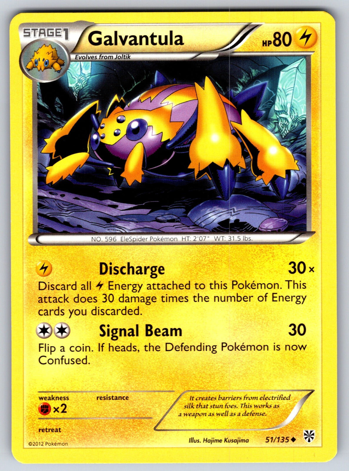 Galvantula Uncommon Plasma Storm 51/135 LP 2013