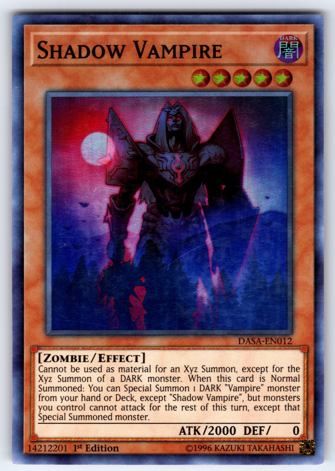 Shadow Vampire Unlimited Super Rare Dark Saviors DASA-EN012 NM 2018