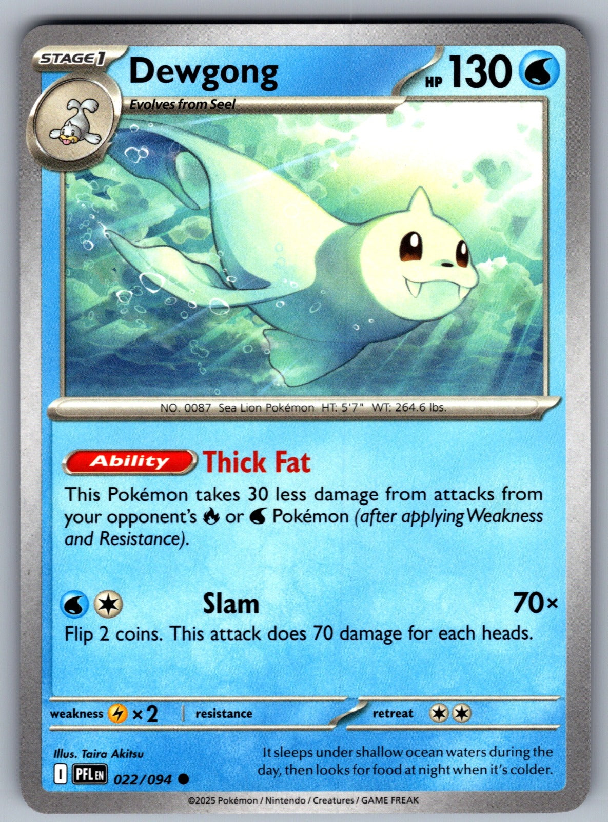 Dewgong Common ME02: Phantasmal Flames 022/094 NM 2025