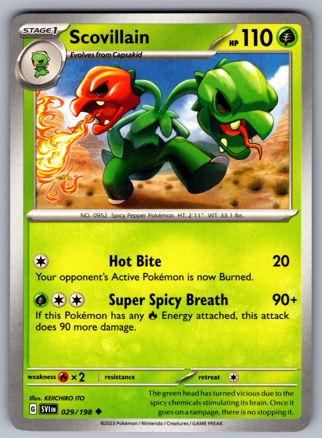 Scovillain Uncommon SV01: Scarlet & Violet Base Set 029/198 NM 2023
