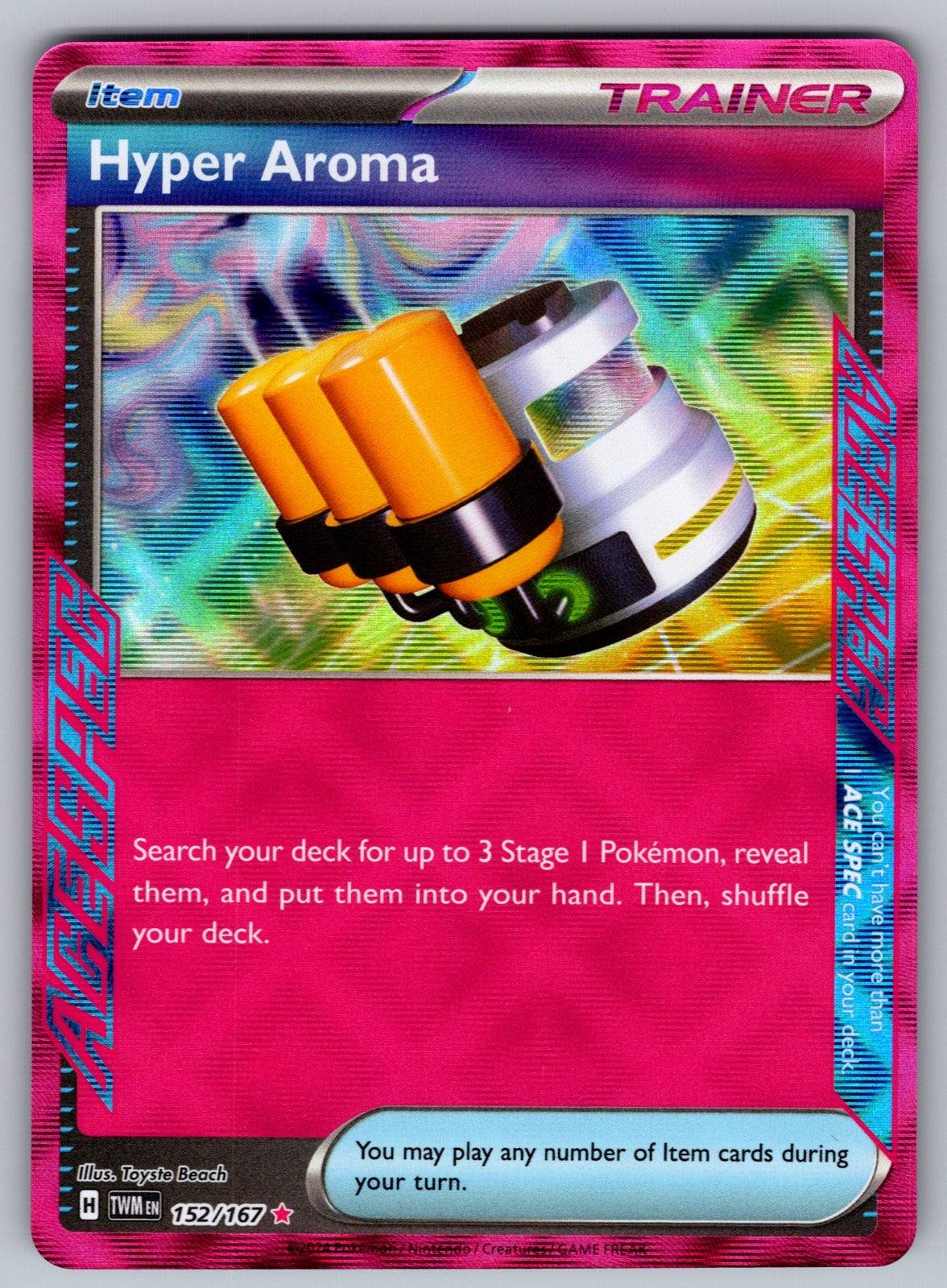 Hyper Aroma Holo ACE SPEC Rare Prize Pack Series Cards 152/167 NM 2022