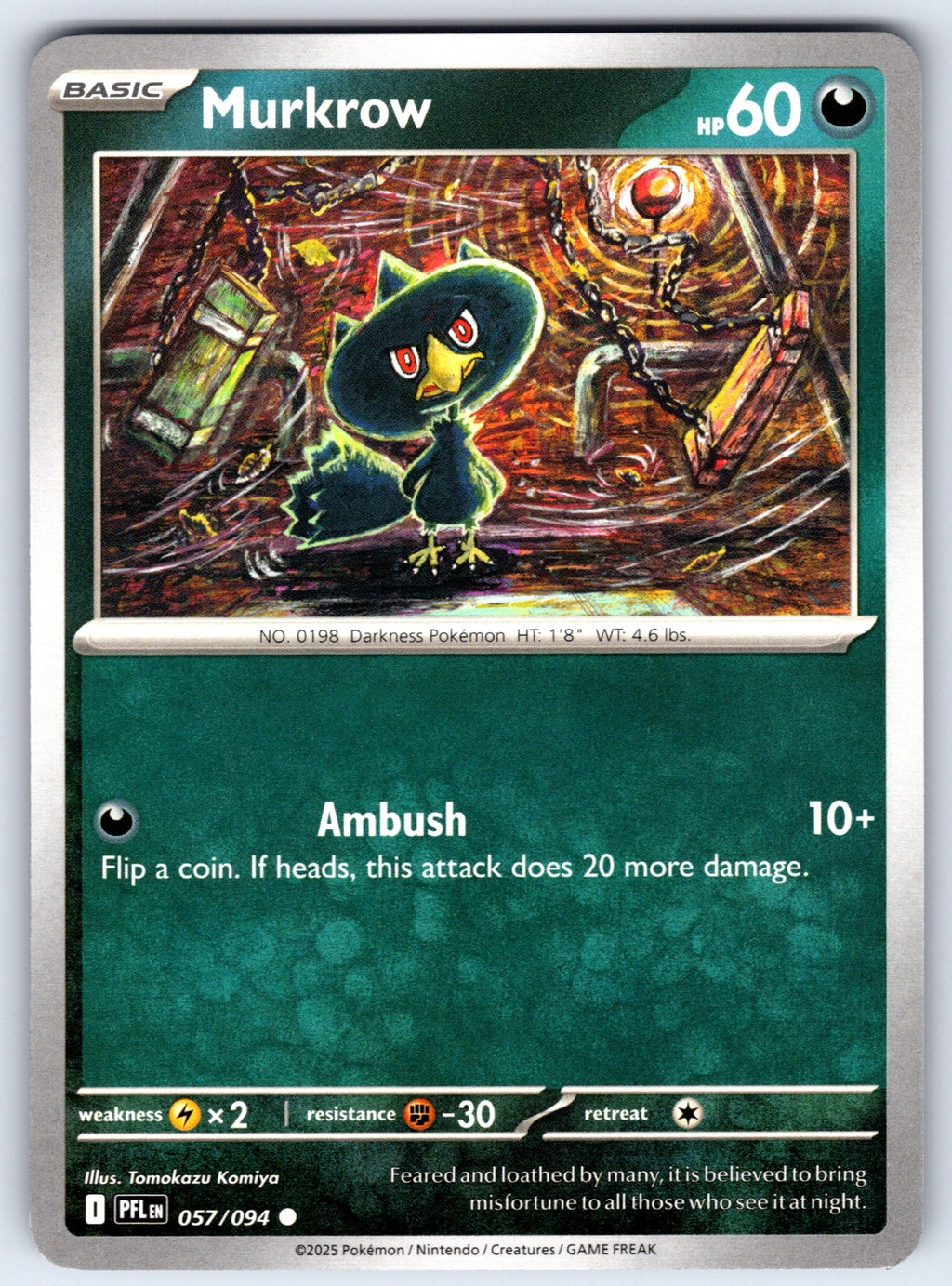 Murkrow Common ME02: Phantasmal Flames 057/094 NM 2025