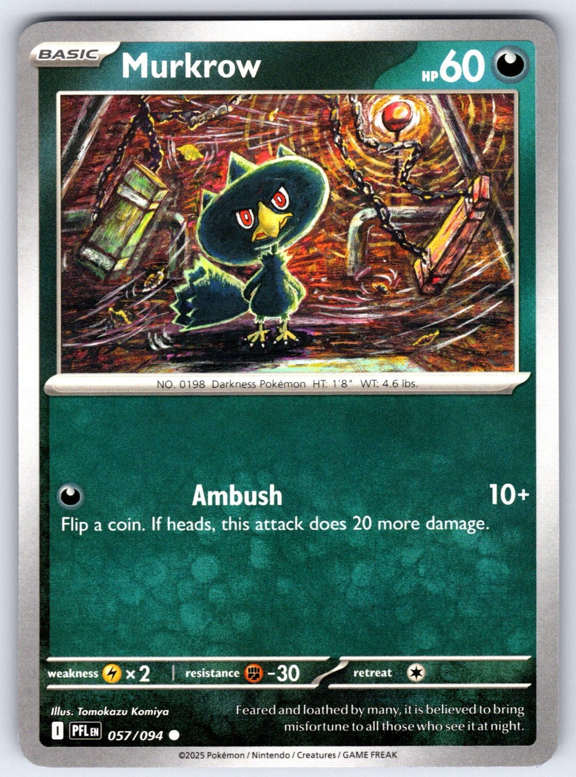 Murkrow Common ME02: Phantasmal Flames 057/094 NM 2025