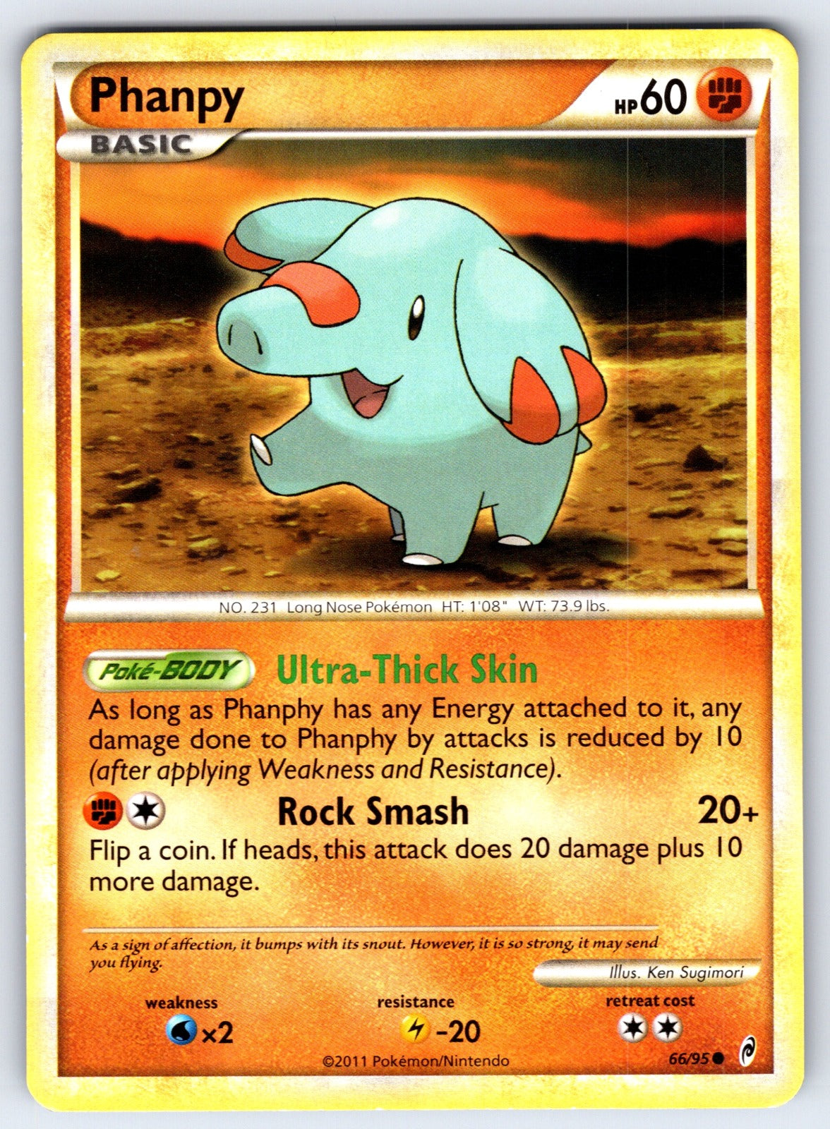Phanpy Common Call of Legends 66/95 LP 2011