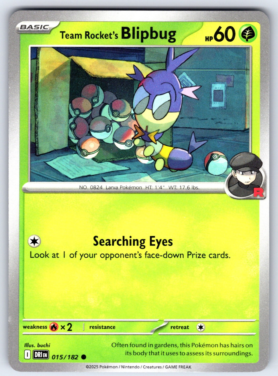 Team Rocket's Blipbug Common SV10: Destined Rivals 015/182 NM 2025